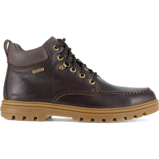 Rockport Men's Mocassin Alloy Toe Waterproof Slip Resist Work Boot - Brown - RK6710 - Overlook Boots