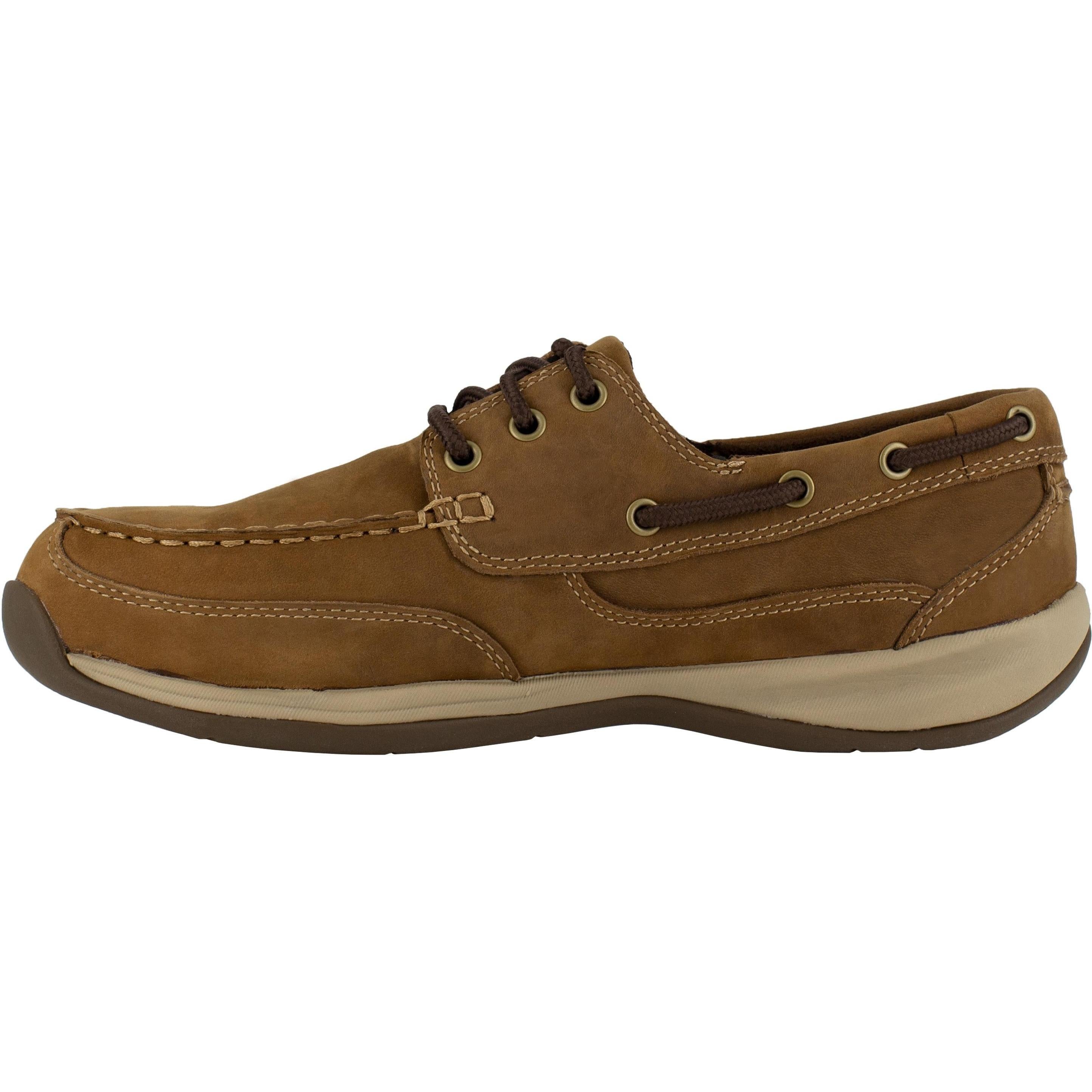 Rockport Women's Sailing Club Steel Toe Three Eye Boat Shoe - Brown - RK676 - Overlook Boots