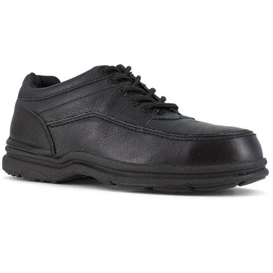 Rockport Men's World Tour Steel Toe Five Eye Tie Oxford Shoe - Black - RK6761 7 / Medium / Black - Overlook Boots