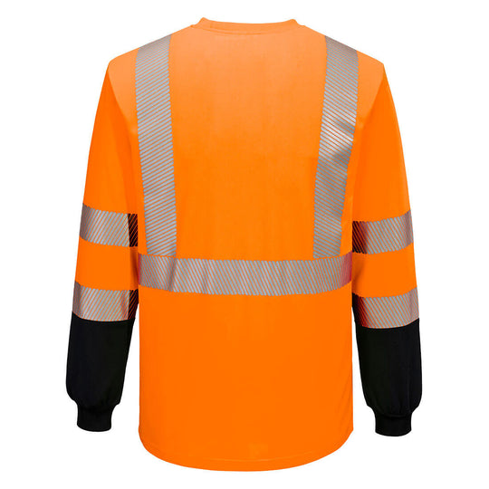Portwest Hi-Vis Two-Tone Short Sleeve T-Shirt - Orange/Black - S197 - Overlook Boots