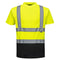 Portwest Hi-Vis Two-Tone Contrast T-Shirt - Yellow/Black - S378 2X-Large / Yellow/Black - Overlook Boots