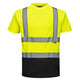 Portwest Hi-Vis Two-Tone Contrast T-Shirt - Yellow/Black - S378 2X-Large / Yellow/Black - Overlook Boots