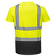 Portwest Hi-Vis Two-Tone Contrast T-Shirt - Yellow/Black - S378 - Overlook Boots