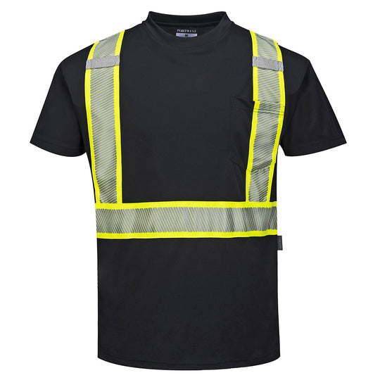 Portwest Iona Plus Enhanced T-Shirt - Black - S396 2X-Large / Black - Overlook Boots