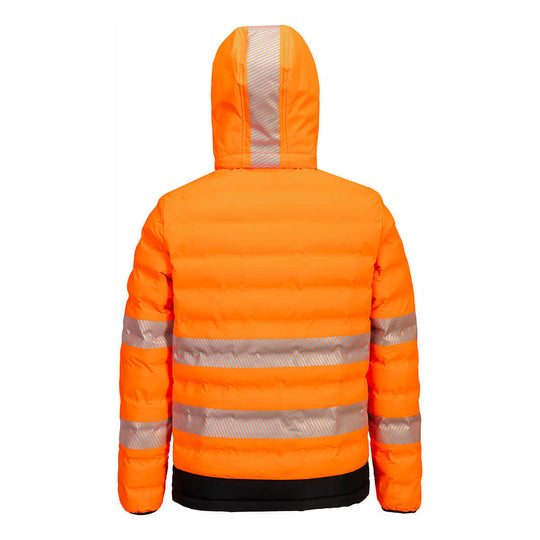 Portwest Hi-Vis Ultrasonic Heated Tunnel Jacket - Orange/Black - S548 - Overlook Boots
