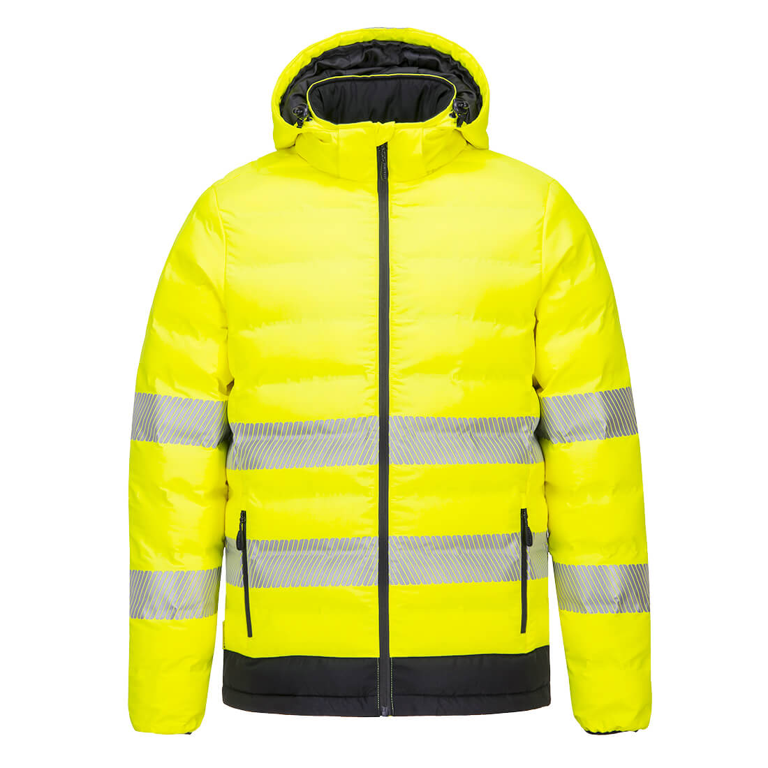 Portwest Hi-Vis Ultrasonic Heated Tunnel Jacket - Yellow/Black - S548 Small - Overlook Boots