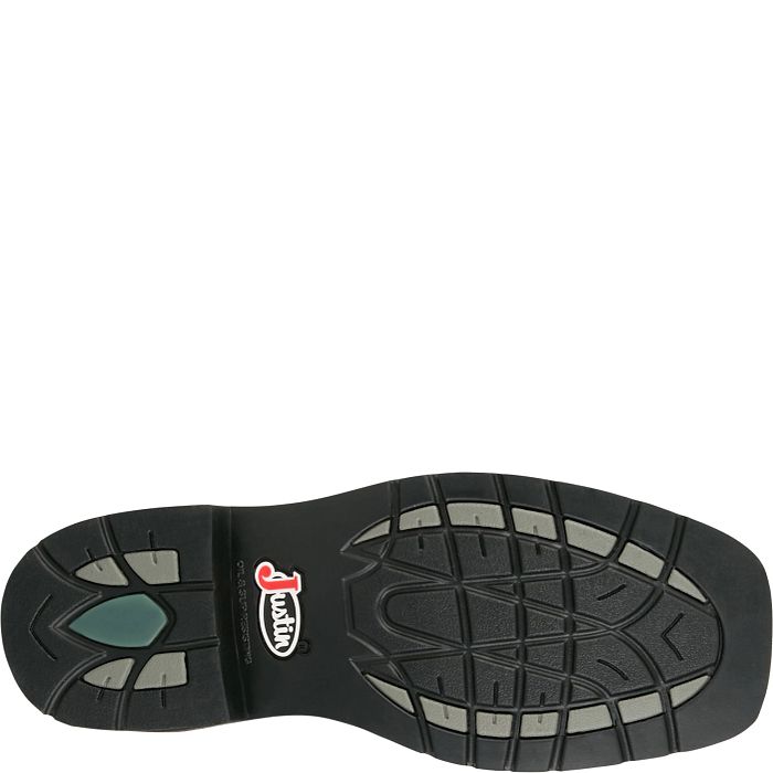 Justin Men's Widowmaker 11" Steel Toe WP Western Work Boot - Black - SE4241