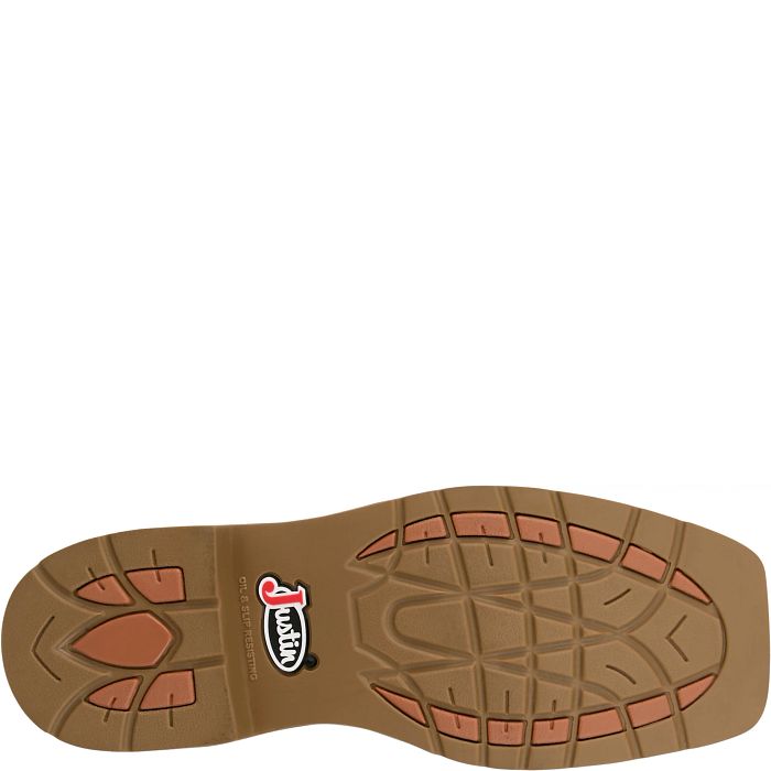 Justin Men's Daywork 11" Steel Toe Waterproof Western Work Boot - Pecan - SE4243