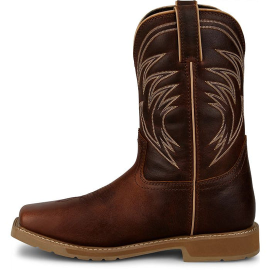 Justin Men's Daywork 11" Steel Toe Waterproof Western Work Boot - Pecan - SE4243 - Overlook Boots