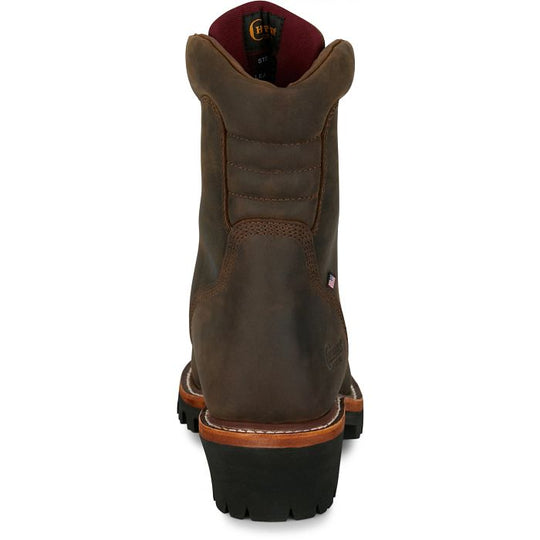 Chippewa Men's Super Logger 9" Steel Toe Waterproof 400G Logger Work Boot - Brown - SL5405 - Overlook Boots