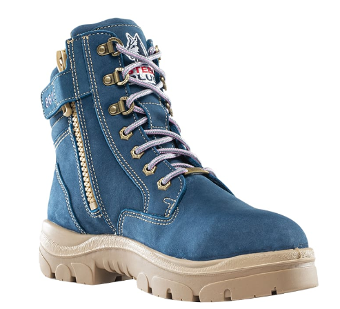 Steel Blue Women's Jungle 6" WP Soft Toe Cross Zip Ankle Boot - Sand - 812861 4 / Wide / Sand - Overlook Boots