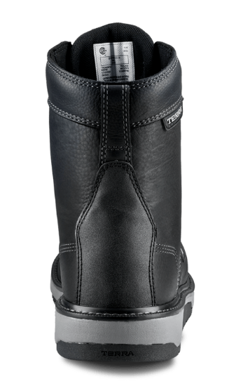 Terra Men's Ironstone 8" Composite Toe Waterproof Safety Work Boot - Black - 839FBK
