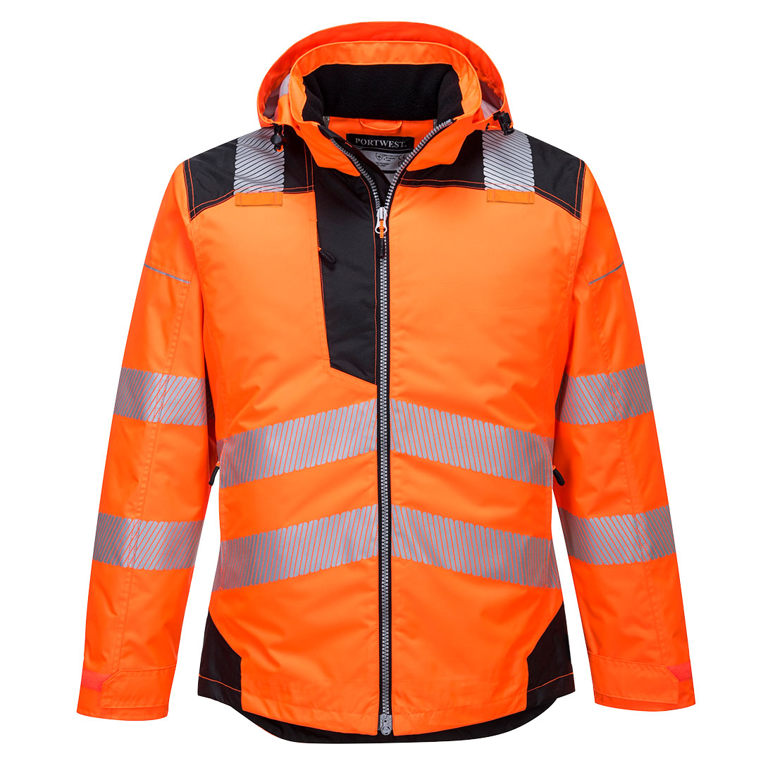 Portwest PW3 Hi-Vis Winter Jacket - Orange/Black - T400 S - Overlook Boots