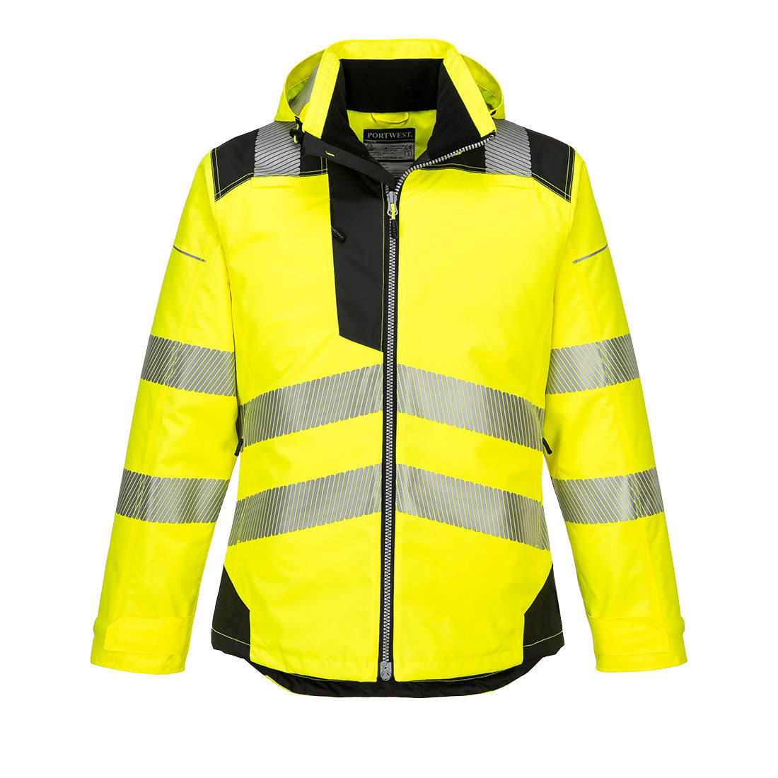 Portwest PW3 Hi-Vis Winter Jacket - Yellow/Black - T400 S - Overlook Boots