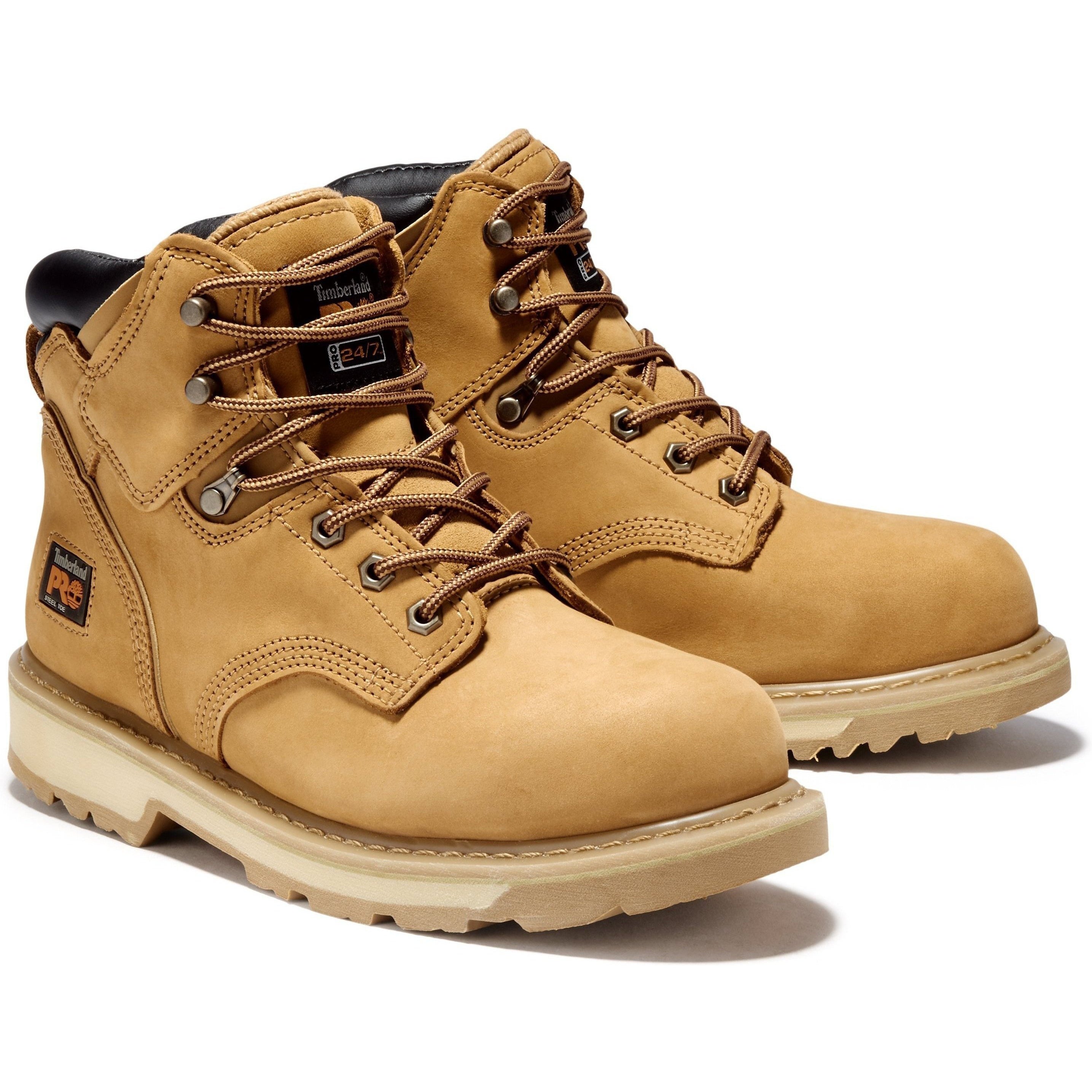 Timberland PRO Men's Pit Boss 6" Steel Toe Work Boot - TB133031231 7 / Medium / Wheat Nubuck - Overlook Boots