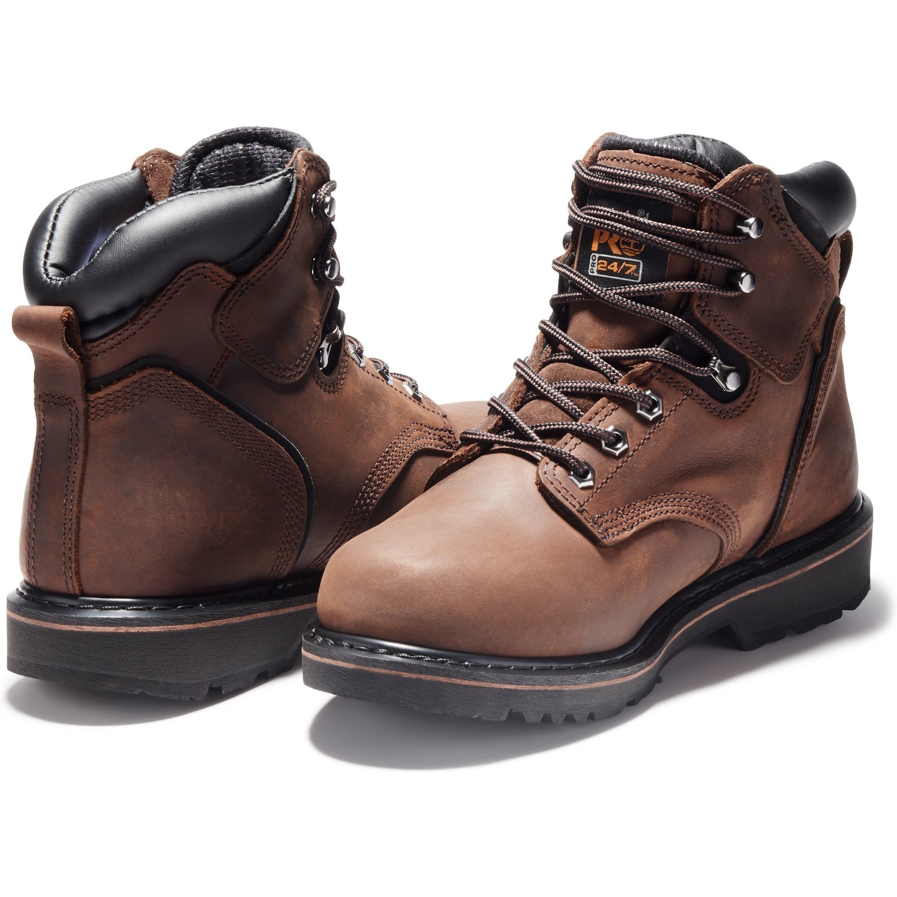 Timberland PRO Men's Pit Boss 6" Soft Toe Work Boots Brown TB133046214  - Overlook Boots