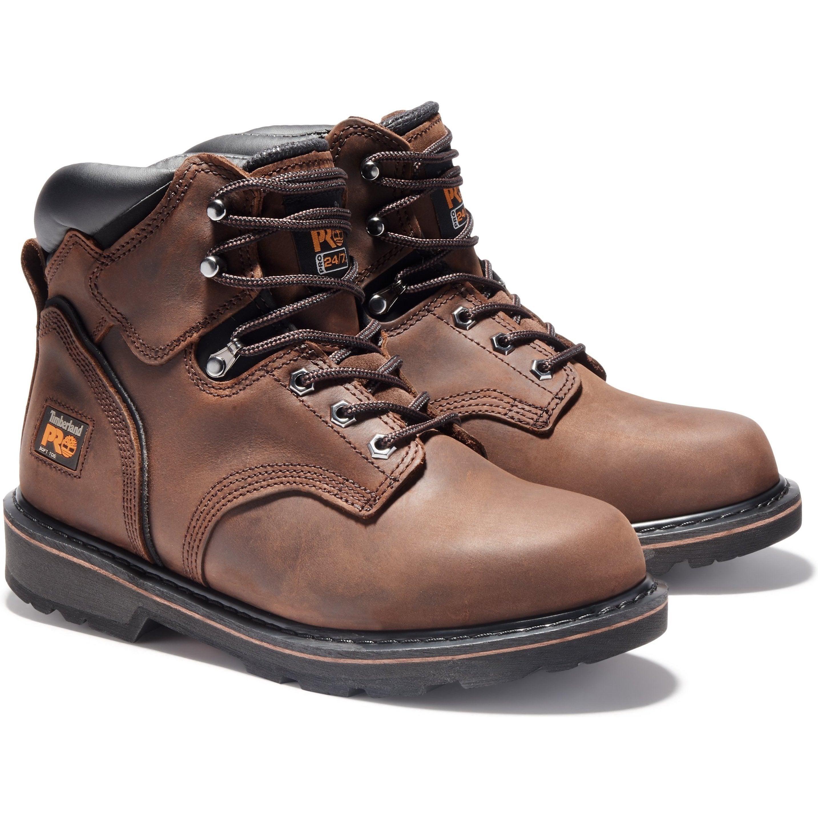 Timberland PRO Men's Pit Boss 6" Soft Toe Work Boots Brown TB133046214 7 / Medium / Brown - Overlook Boots