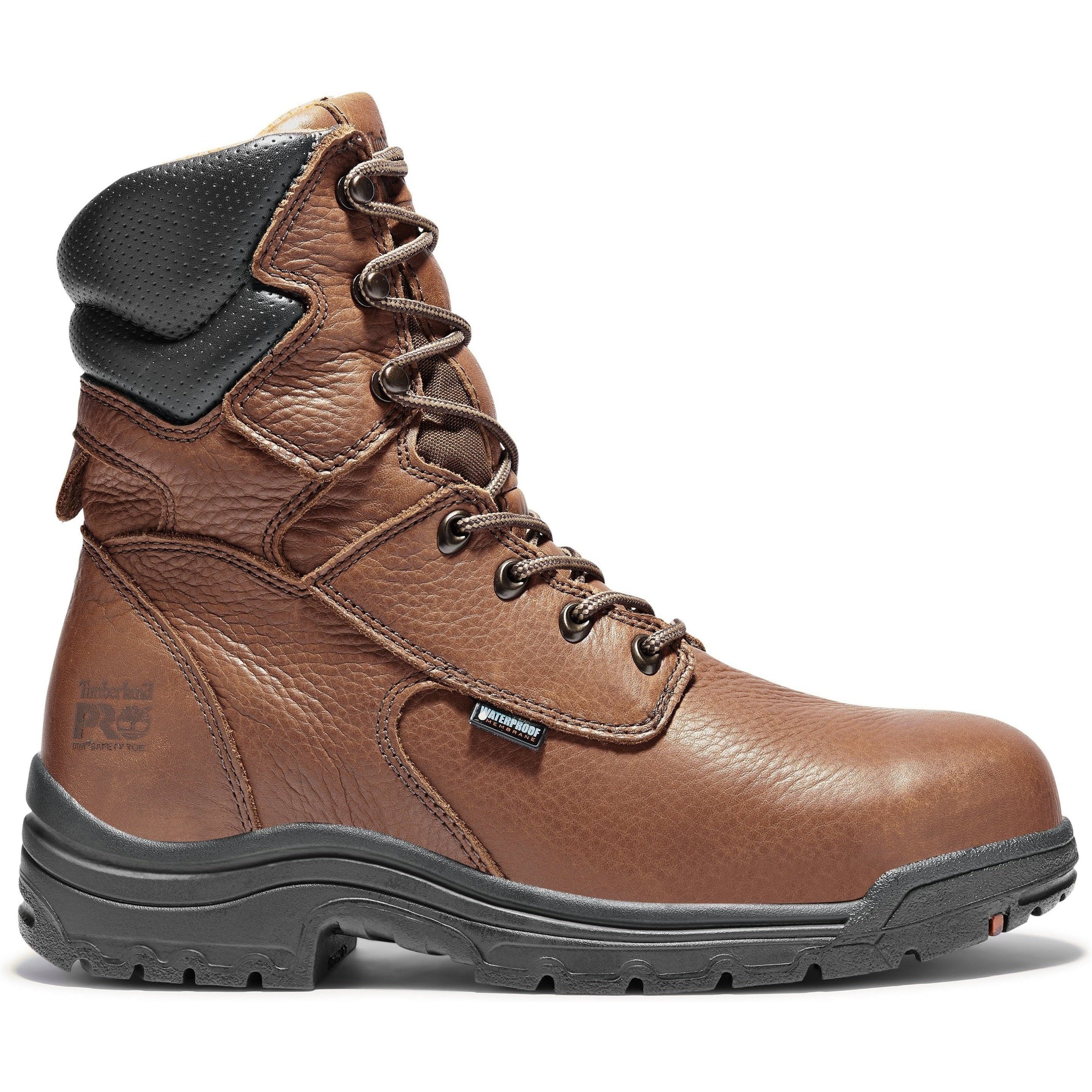 Timberland PRO Men's TiTAN 8" Alloy Toe Waterproof Work Boot Brown TB147019210 - Overlook Boots
