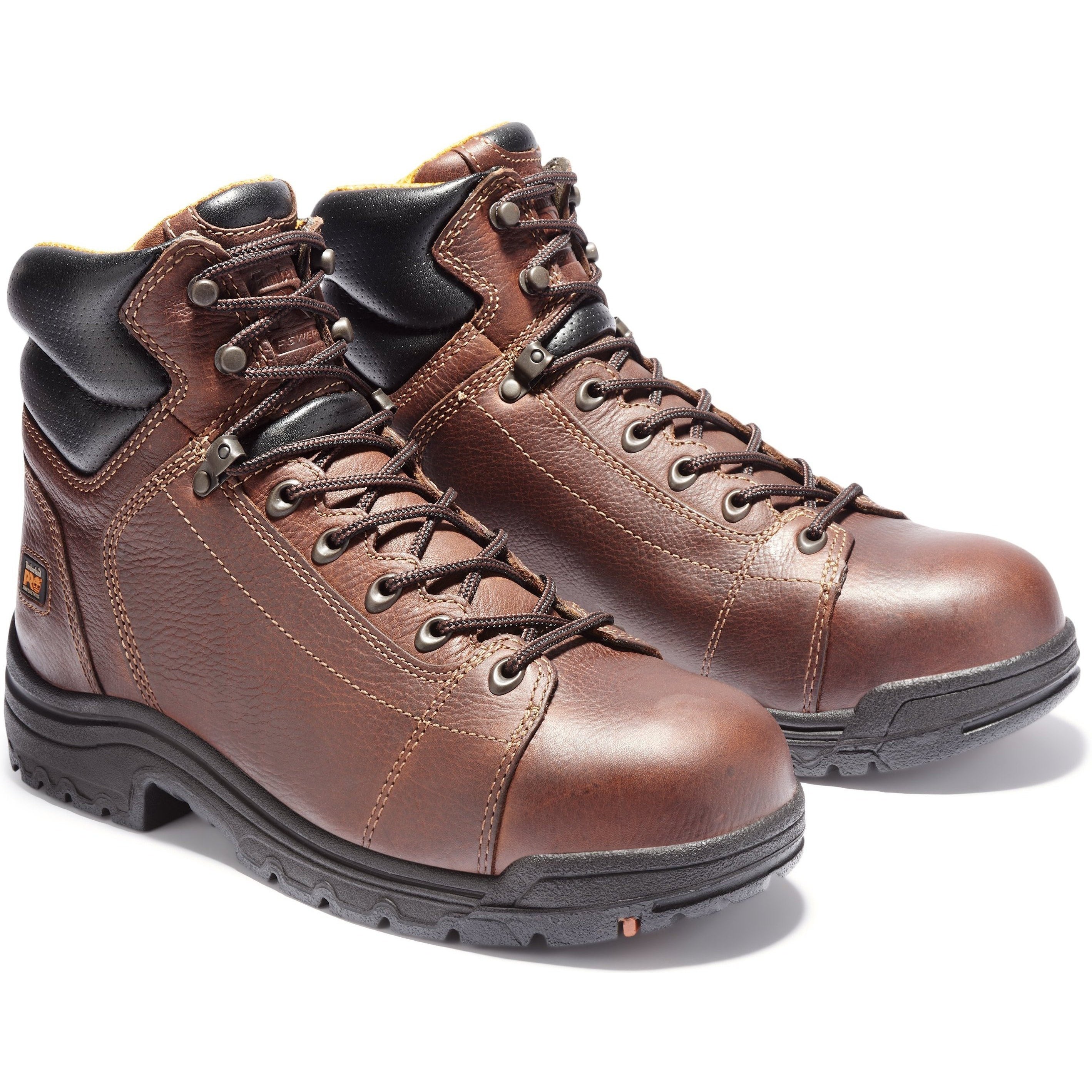 Timberland PRO Men's TiTAN 6" Alloy Toe Work Boots -Brown- TB150506242 7 / Medium / Brown - Overlook Boots