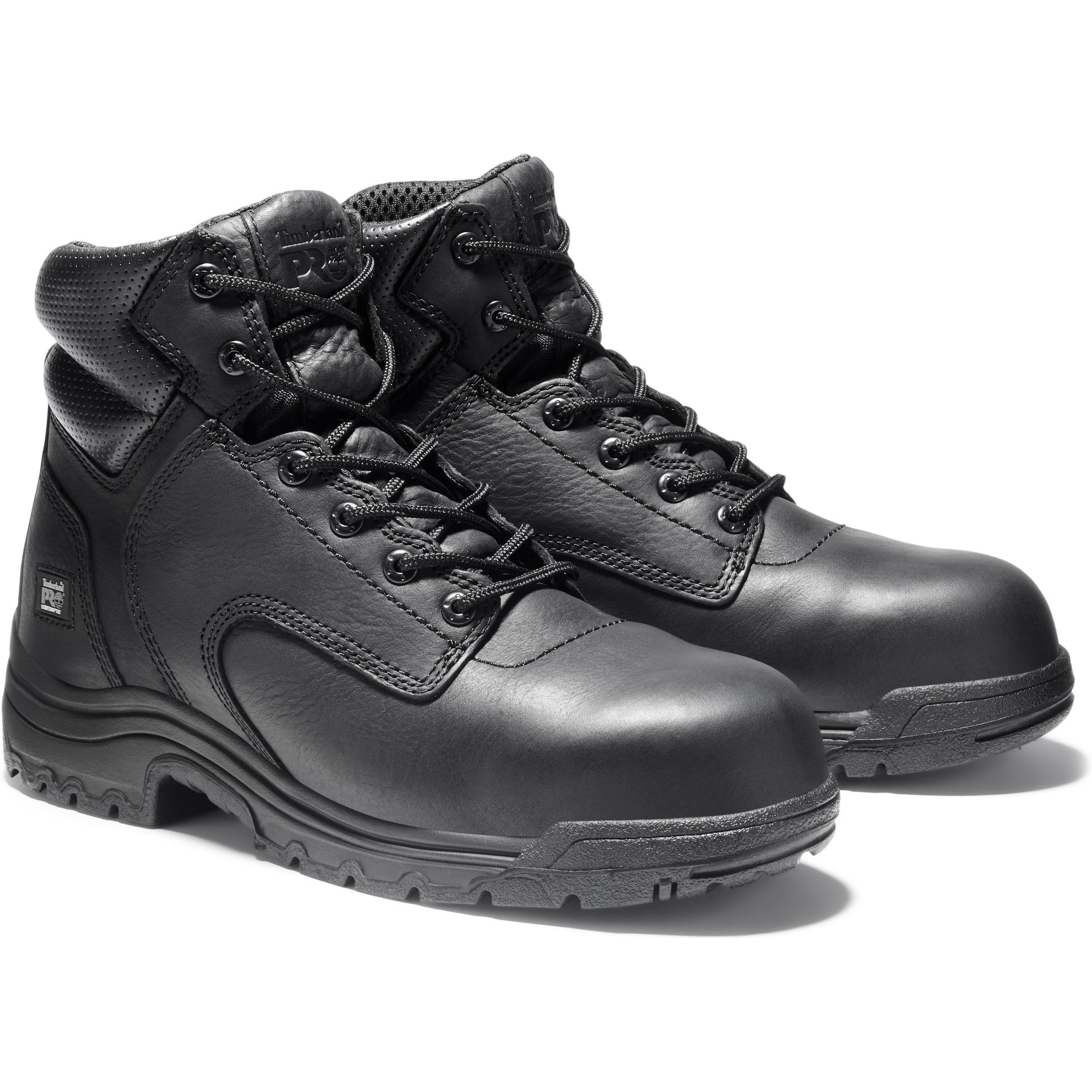 Timberland PRO Men's TiTAN 6" Comp Toe Work Boot - Black - TB150507001 7 / Medium / Black - Overlook Boots