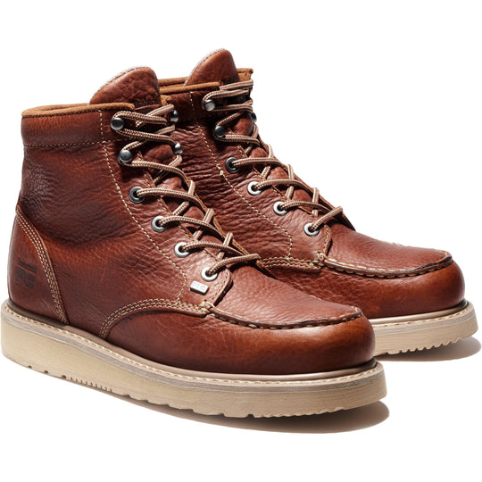 Timberland PRO Men's Barstow Wedge 6" Soft Toe Work Boot - TB189647214 7.0 / Medium / Rust - Overlook Boots