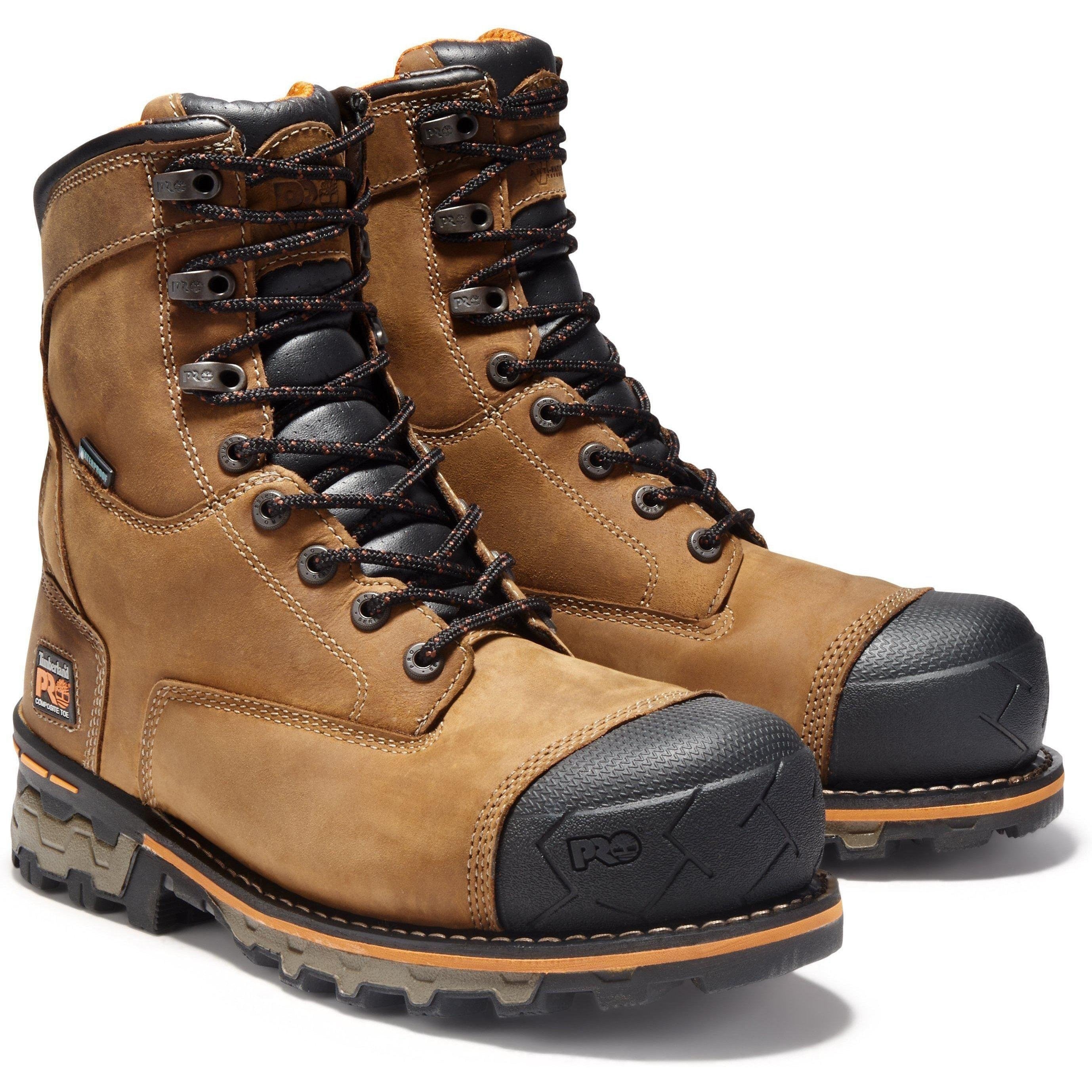 Timberland PRO Men's Boondock 8" Comp Toe WP Work Boot - TB192671214 7 / Medium / Brown Oiled Distressed - Overlook Boots
