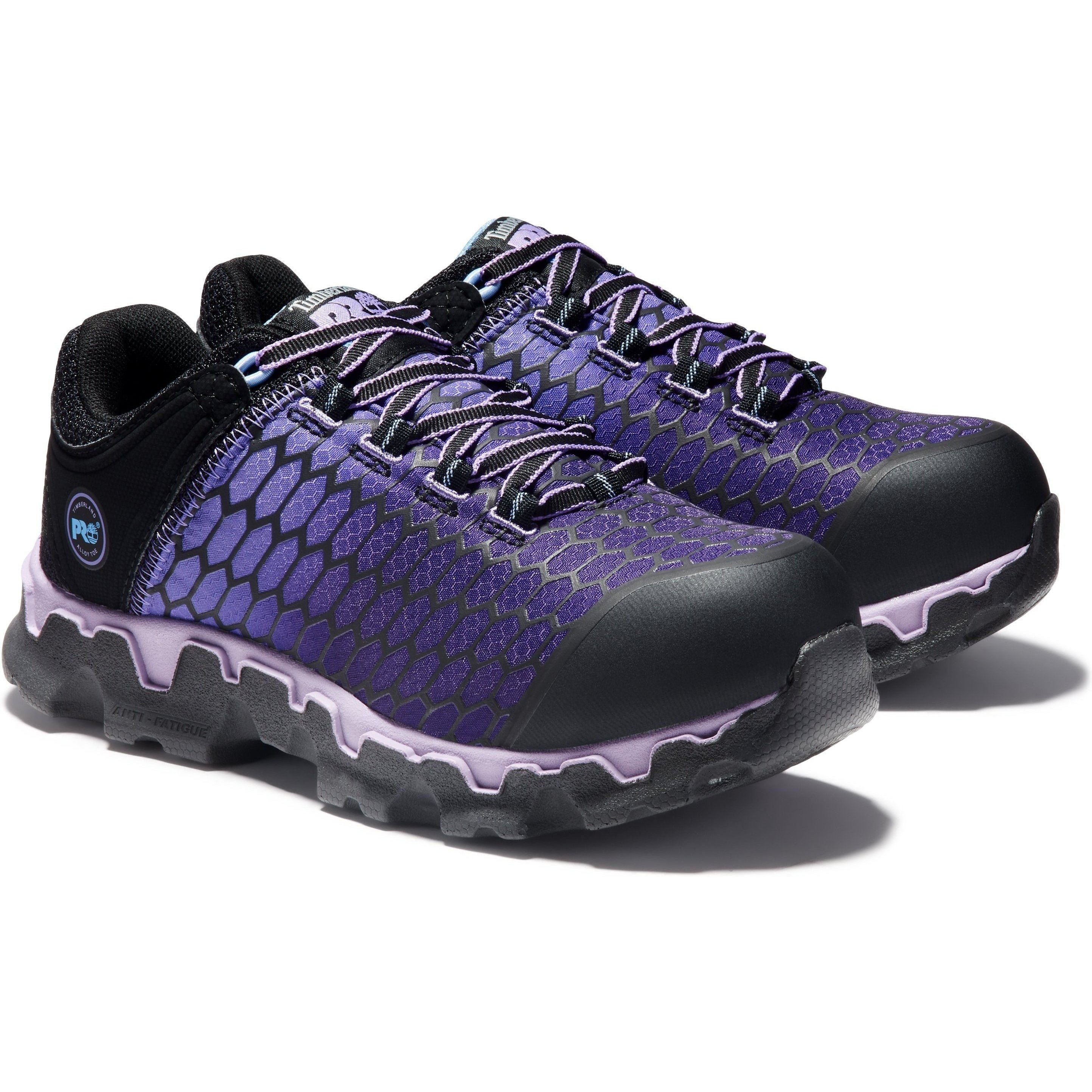 Timberland PRO Women's Powertrain Alloy Toe Work Shoe - TB1A1H1S001 5.5 / Medium / Black/Purple - Overlook Boots