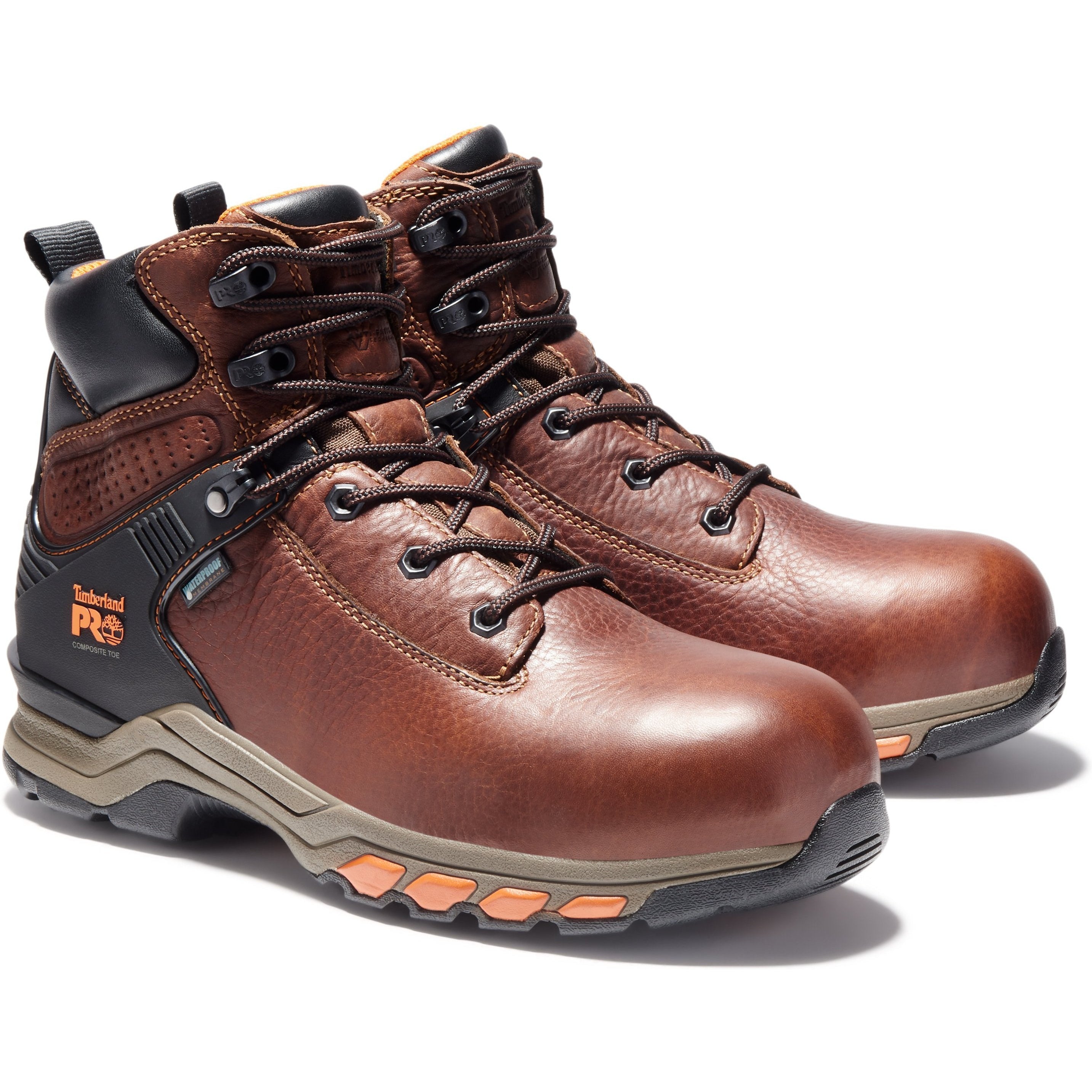 Timberland PRO Men's Hypercharge 6" Comp Toe WP Work Boot TB1A1Q54214 7 / Medium / Brown - Overlook Boots