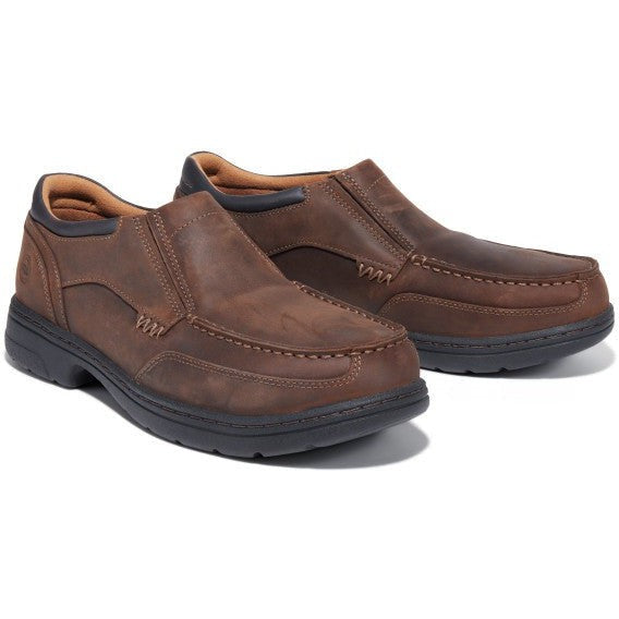 Scarpe Uomo Branston Moc Toe - Slip-On Marrone Effetto Usato - Taglia 10.5 W US