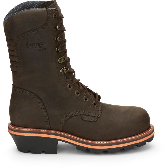 Chippewa Men's Thunderstruck 10" 400G Nano Composite Toe Work Boot Brown- TH1031 - Overlook Boots