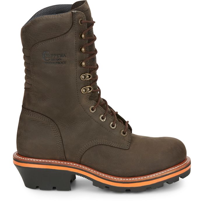 Chippewa Men's Thunderstruck 10" Soft Toe Work Boot - Brown - TH1032  - Overlook Boots