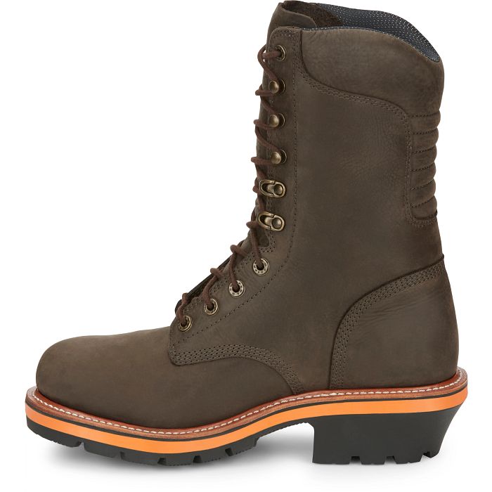 Chippewa Men's Thunderstruck 10" Soft Toe Work Boot - Brown - TH1032  - Overlook Boots