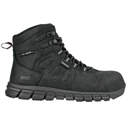 Hoss Men's Tikaboo UL Composite Toe Waterproof Slip Resistant Work Boot - Black 60177 - Overlook Boots