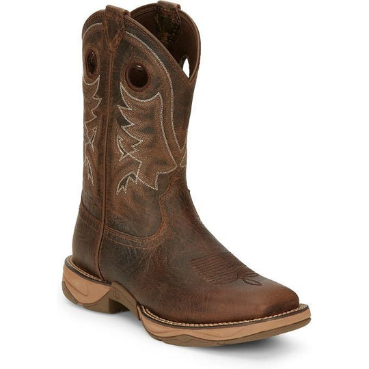 Tony Lama Men's Rasp 11" Square Toe Waterproof Western Work Boot- Brown- RR3364 7 / Medium / Brown - Overlook Boots