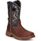 Tony Lama Men's Force 11" Wide Square Composite Toe Waterproof Western Work Boot -Brown- TW3402 7 / Medium / Dark Brown - Overlook Boots