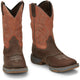 Tony Lama Men's Junction 11' Square Toe Waterproof Western Work Boot -Brown- RR3351 - Overlook Boots