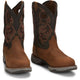 Tony Lama Men's Junction 11' Steel Toe Waterproof Western Work Boot -Brown- RR3355 - Overlook Boots