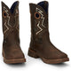 Tony Lama Men's Force 11" Wide Square Composite Toe Waterproof Western Work Boot -Brown- TW3403 - Overlook Boots