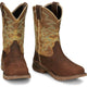 Tony Lama Men's Roustabout 11' Steel Toe Waterproof Western Work Boot -Brown- TW5006 - Overlook Boots