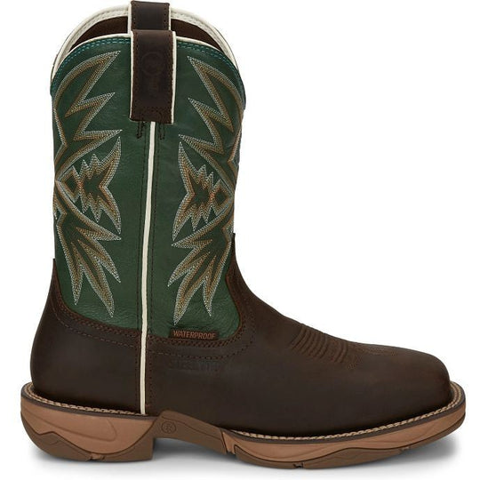 Tony Lama Men's Bartlett 11" Steel Toe Waterproof Western Work Boot -Brown- RR3360 - Overlook Boots