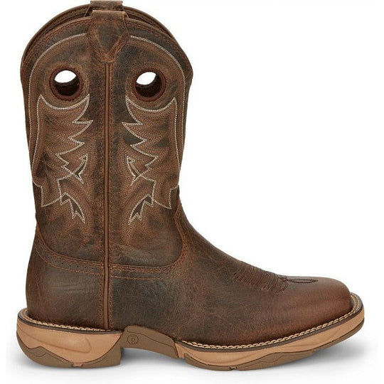 Tony Lama Men's Rasp 11" Square Toe Waterproof Western Work Boot- Brown- RR3364 - Overlook Boots