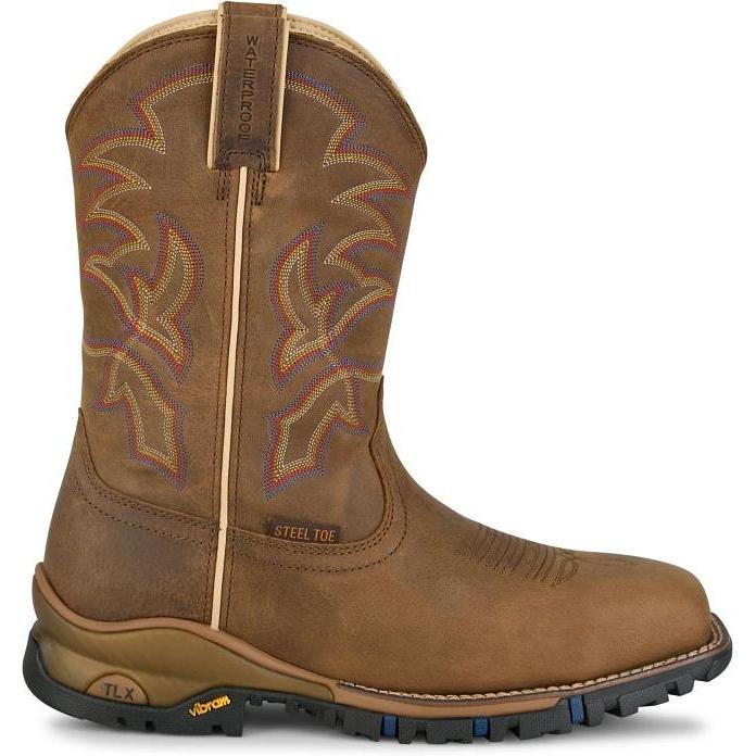 Tony Lama Men's Roustabout 11" Steel Toe Waterproof Work Boot - TW5022 - Overlook Boots