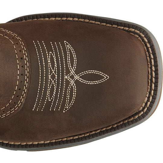 Tony Lama Men's Junction 11' Square Toe Waterproof Western Work Boot -Brown- RR3351 - Overlook Boots