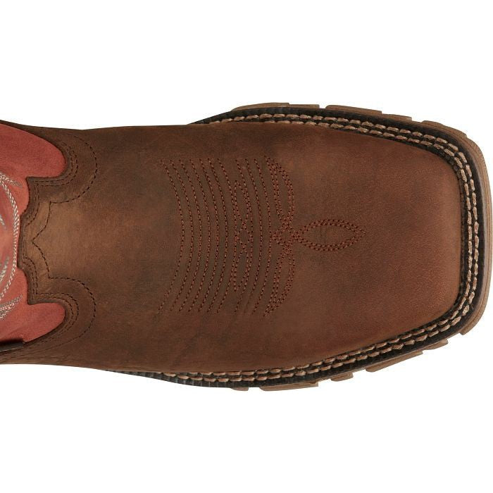 Tony Lama Men's Roustabout 11' Steel Toe Waterproof Western Work Boot -Brown- TW5007 - Overlook Boots