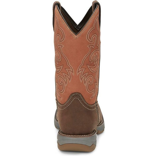 Tony Lama Men's Junction 11' Square Toe Waterproof Western Work Boot -Brown- RR3351 - Overlook Boots