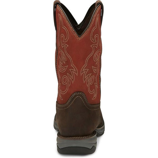 Tony Lama Men's Junction 11' Steel Toe Waterproof Western Work Boot -Brown- RR3352 - Overlook Boots