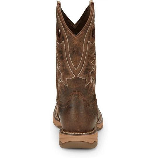Tony Lama Men's Rasp 11" Square Toe Waterproof Western Work Boot- Brown- RR3364 - Overlook Boots