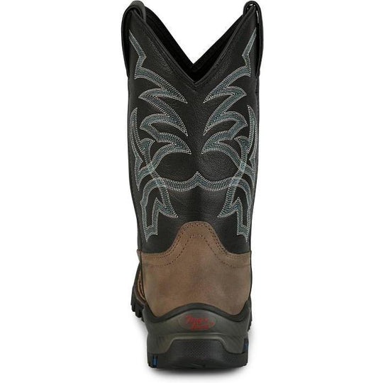 Tony Lama Men's Roustabout 11" Square Toe Waterproof Work Boot- Grey - TW5020 - Overlook Boots