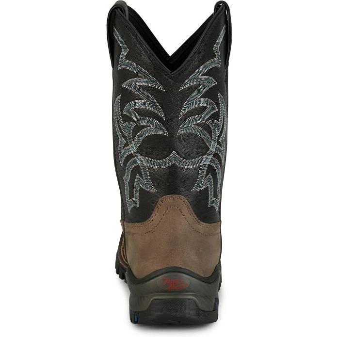 Tony Lama Men's Roustabout 11" Square Toe Waterproof Work Boot- Grey - TW5020 - Overlook Boots