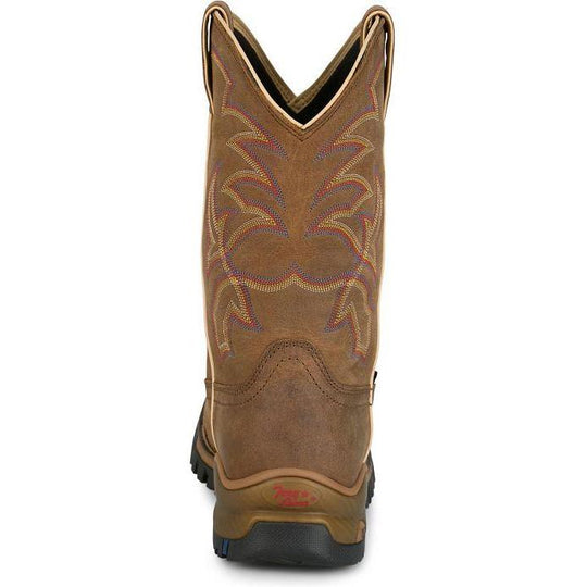 Tony Lama Men's Roustabout 11" Steel Toe Waterproof Work Boot- Tan- TW5022 - Overlook Boots